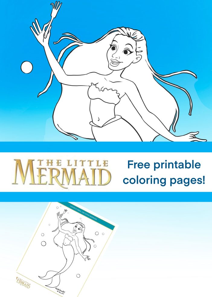 disney little mermaid coloring pages print
