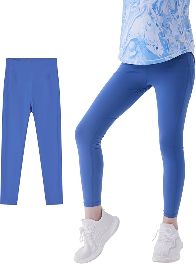 blue kids leggings
