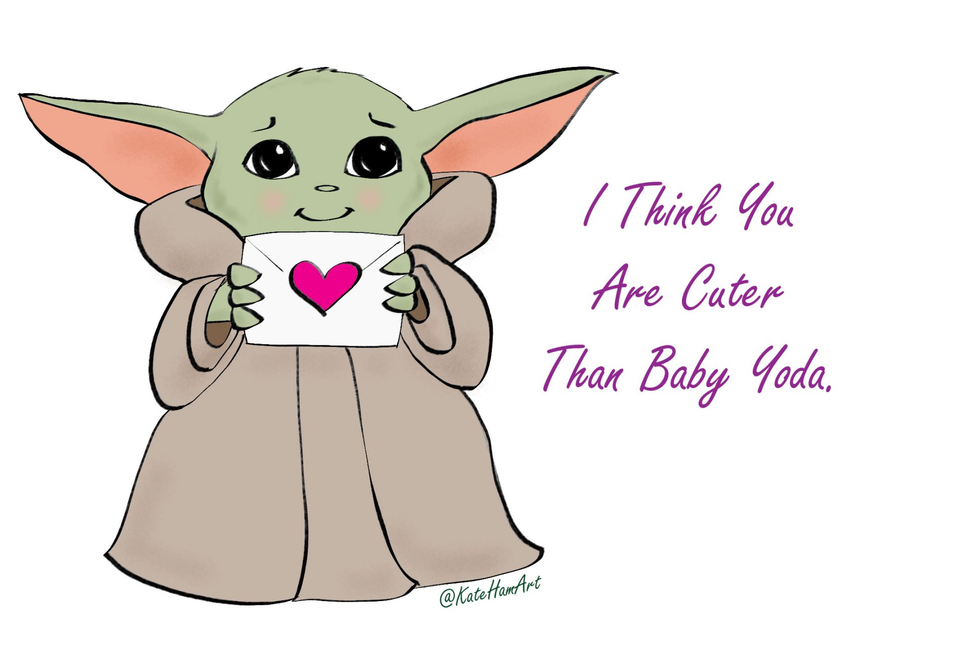 Baby Yoda Printable Valentine s Day Cards Instant Download