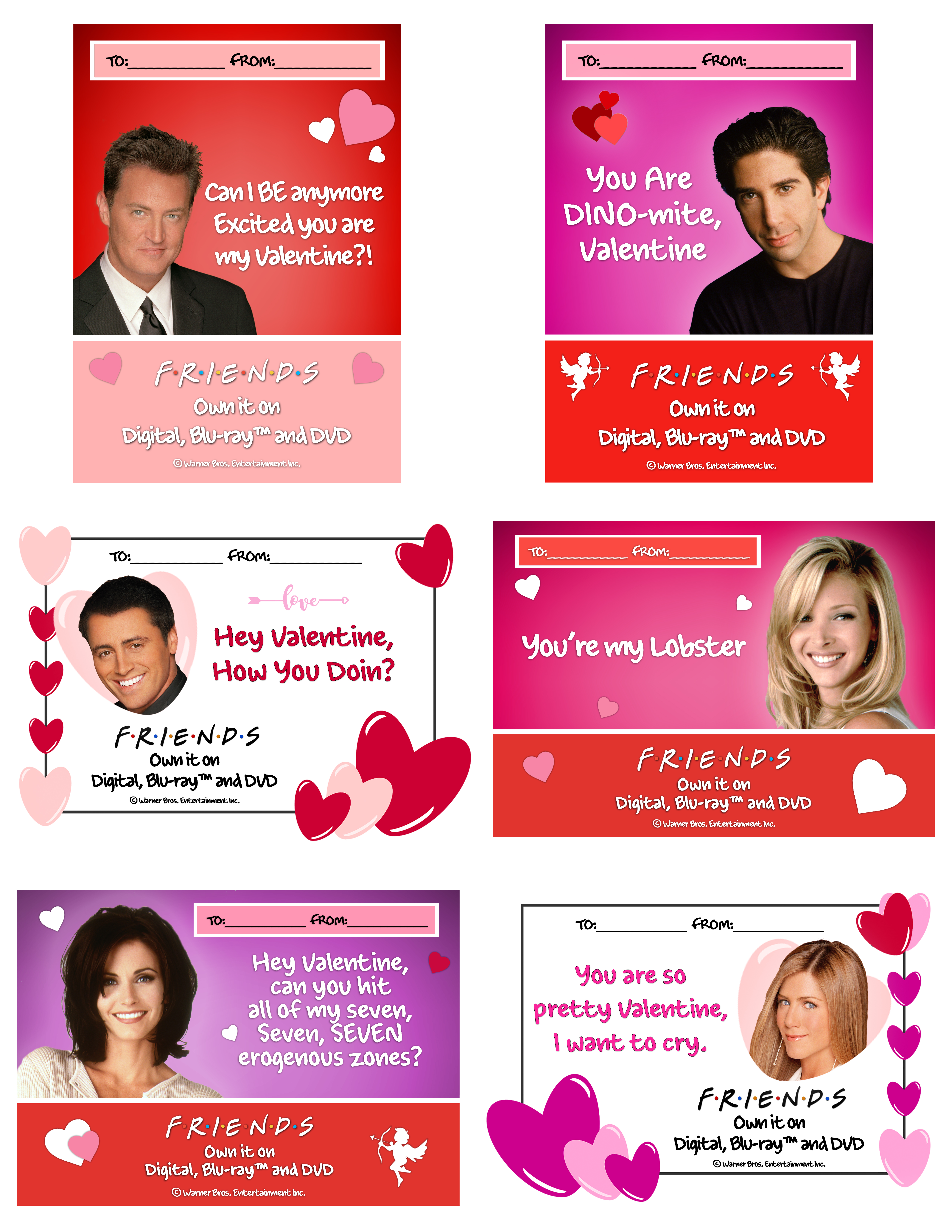 Free printable Valentine's Day Cards and virtual cards!