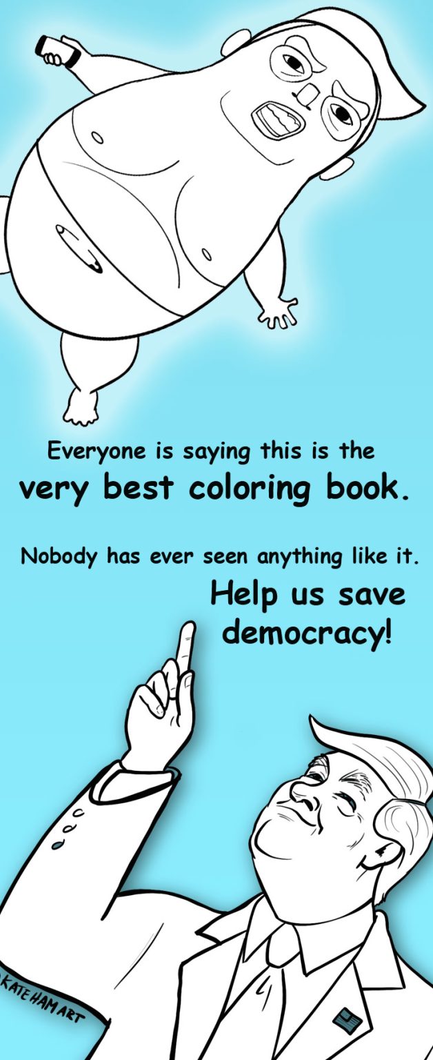 downloadable printable trump coloring sheets for a good cause