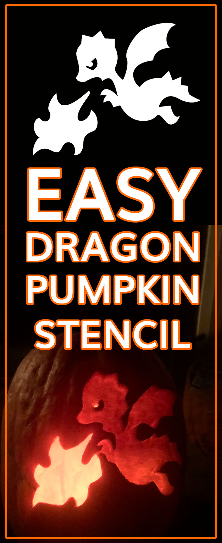 pumpkin stencils dragon