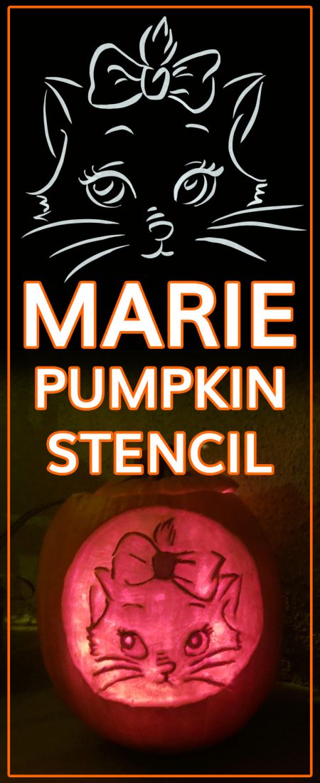 Free Printable Marie AristoCats Pumpkin Carving Stencil