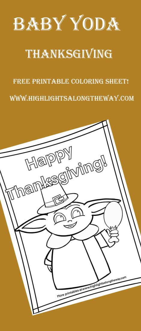 thanksgiving coloring sheet with baby yoda free printable