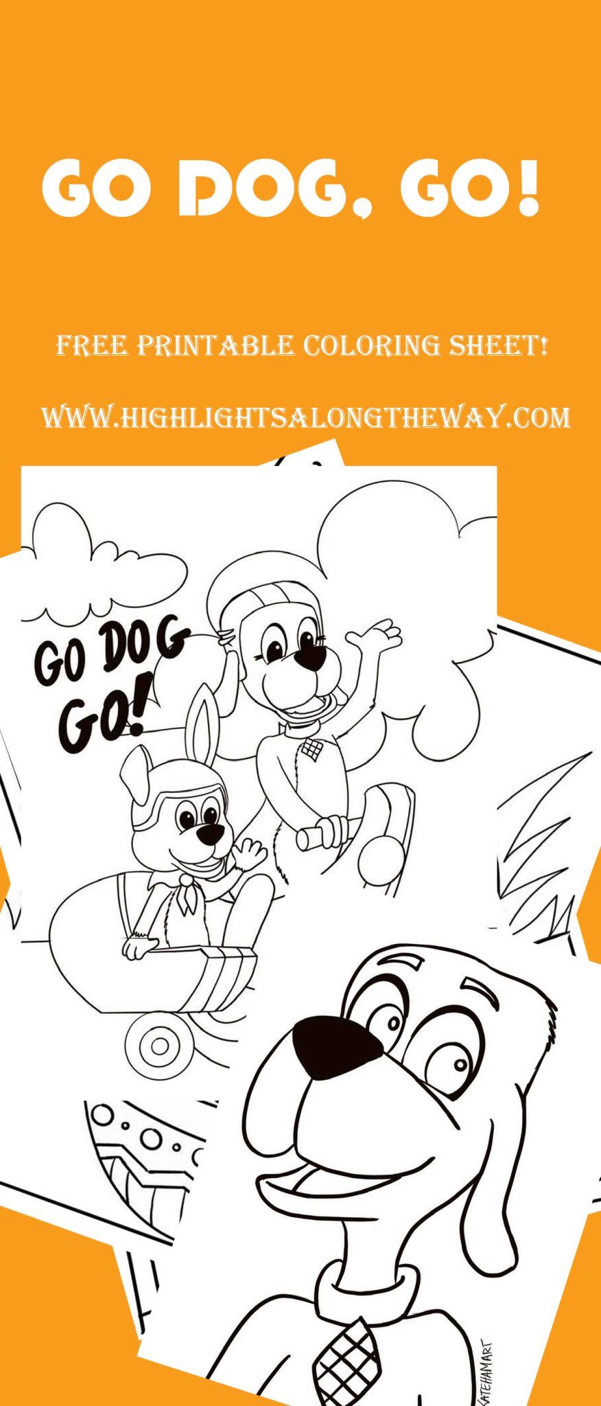 Go Dog Go Coloring Sheets - Click and Print from home!