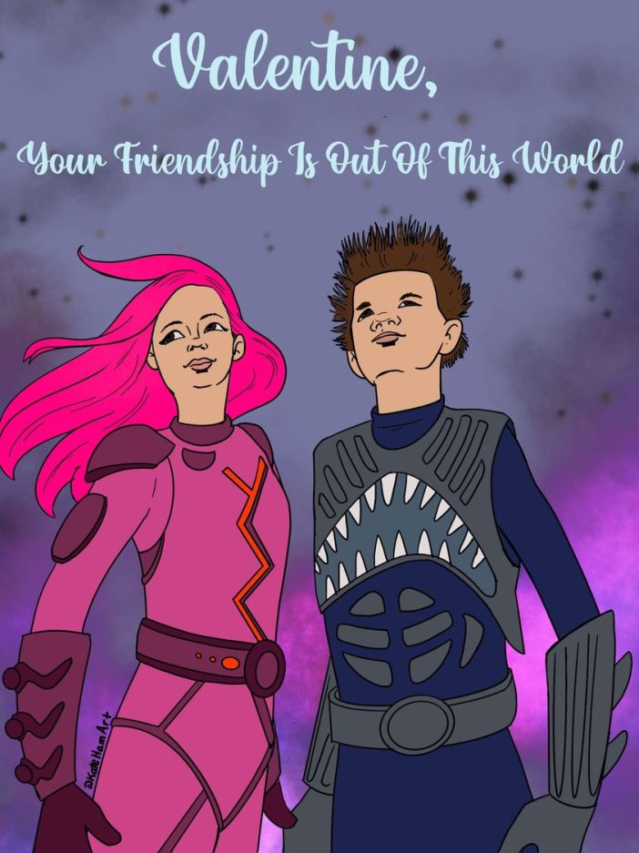 Sharkboy and Lavagirl digital valentine's day card print or email