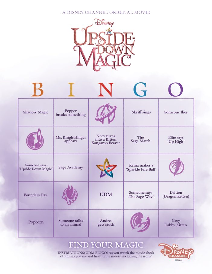 Upside Down Magic Bingo Sheet