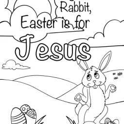 Silly Rabbit Easter is for Jesus Church Coloring Page