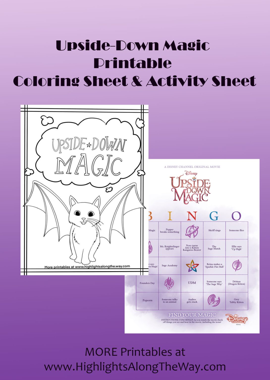 Upside down magic free printable activity and coloring pages