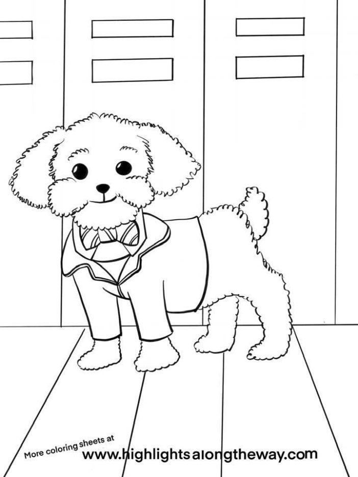 wiz pup academy coloring page downloadable and printable