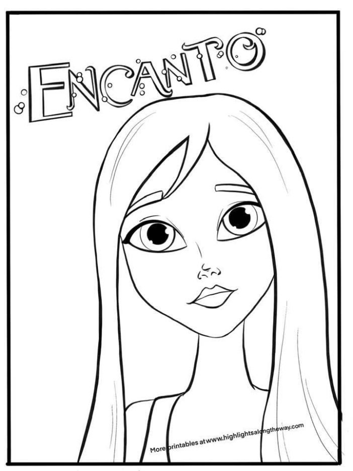 Encanto free printable coloring sheet inspired by Disney