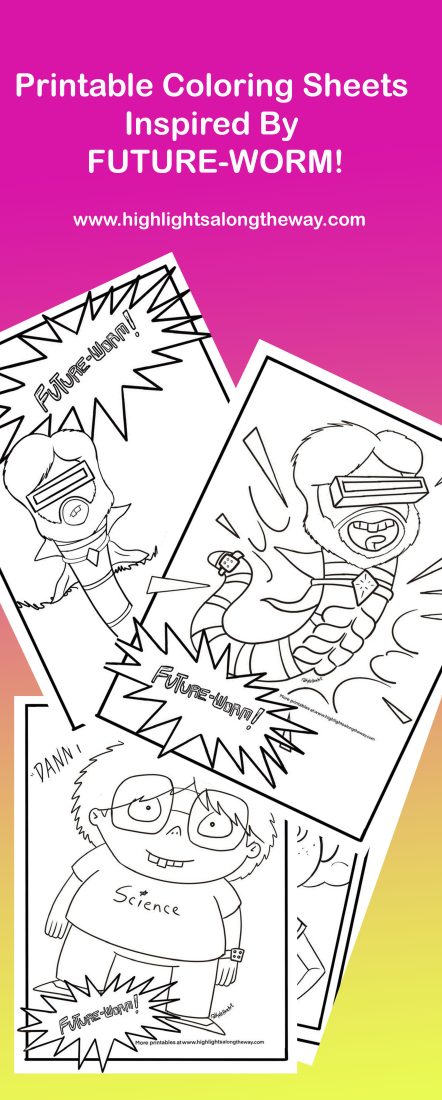 click and print free future-worm coloring pages