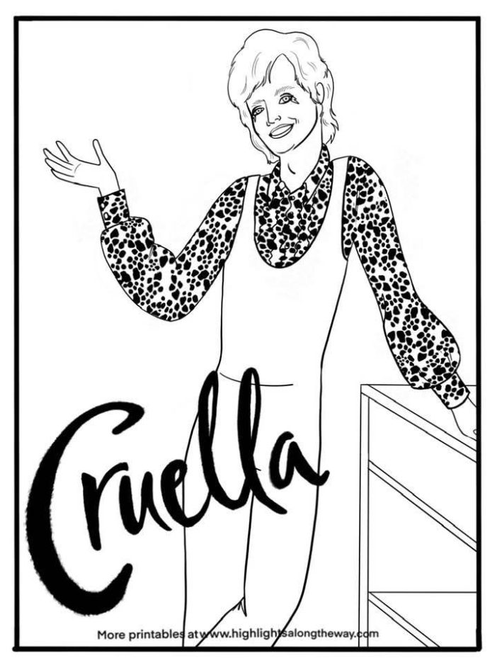 Cruella Artie coloring page