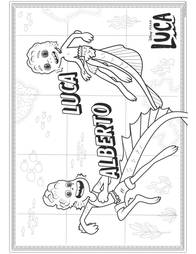 Luca Coloring Sheets - Disney Pixar free printables