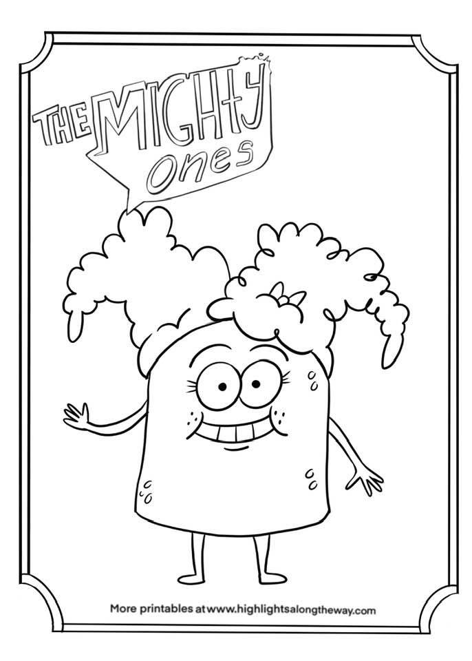 Rocksy the Mighty Ones click and print coloring sheet