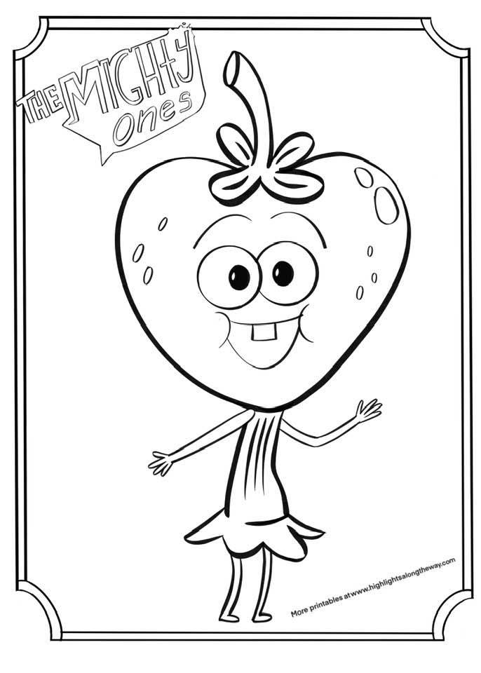 Verry Berry Coloring Sheet The Mighty Ones cartoon on Hulu