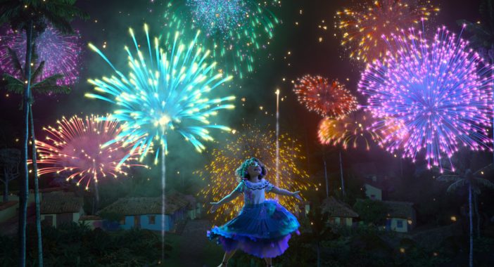 Mirabel Encanto dancing in fireworks picture