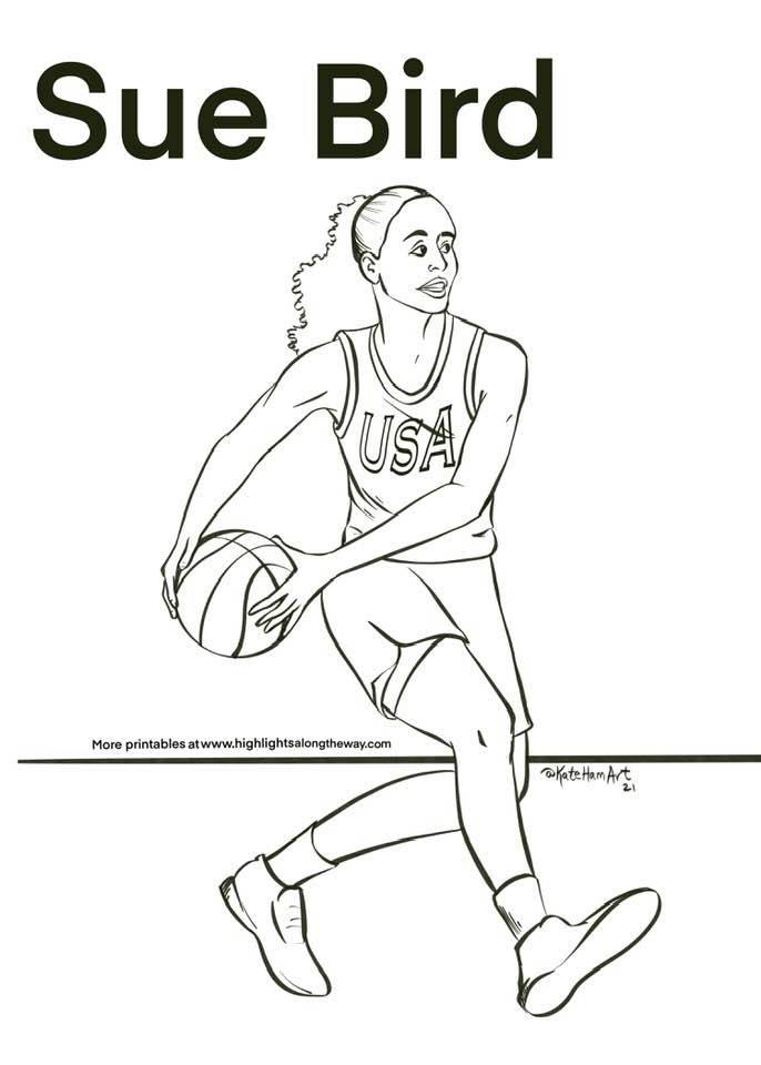 coloring pages of basketball players