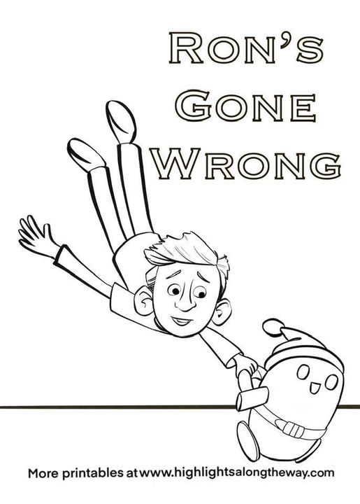 rons gone wrong free printable coloring sheets