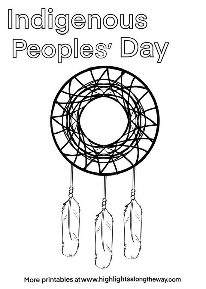 indigenous peoples day coloring page free printab;e