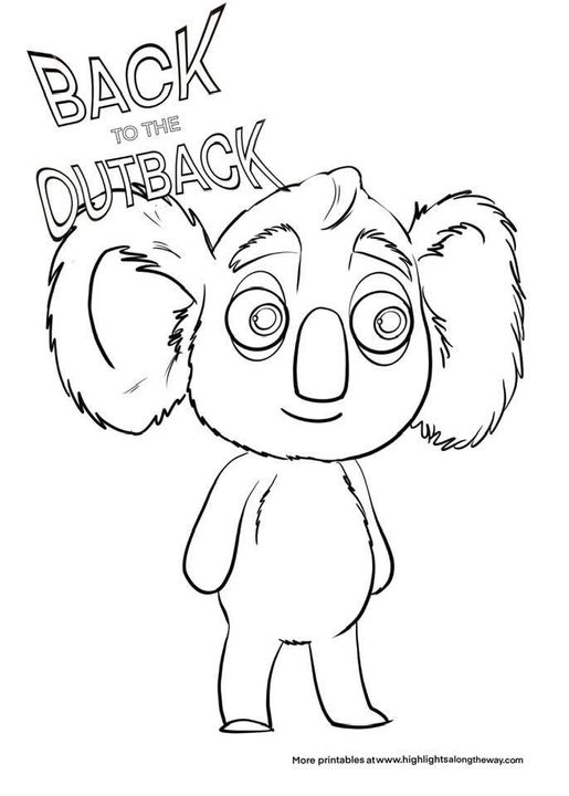 coloring pages of back to the outback