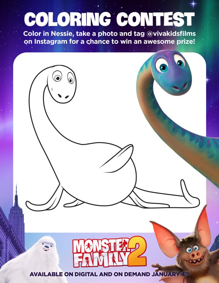 Monster Family 2 printable coloring sheet