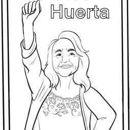 dolores huerta free printable coloring sheet women's history month