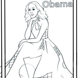 michelle obama coloring page black history month