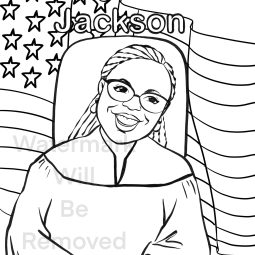 Ketanji Brown Jackson coloring page instant download teacher resource