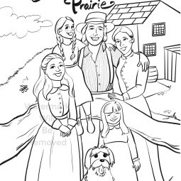 little house on the prairie coloring page instant download activity sheet