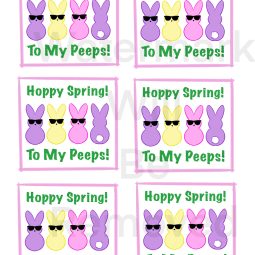 peeps treat tag hoppy spring happy easter instant download