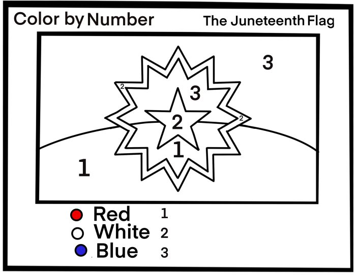 Juneteenth free printable instant download color by number