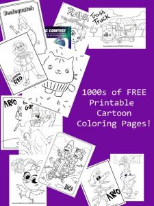 cartoon coloring pages free instant click and print