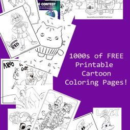 cartoon coloring pages free instant click and print
