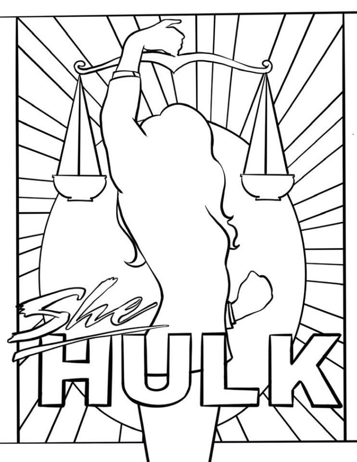 She Hulk Coloring Pages All Coloring Pages