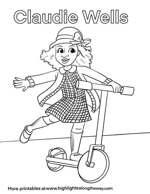claudie wells american girl doll girl of the year coloring page printable