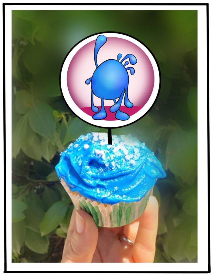 Instant download Splat cupcake toppers