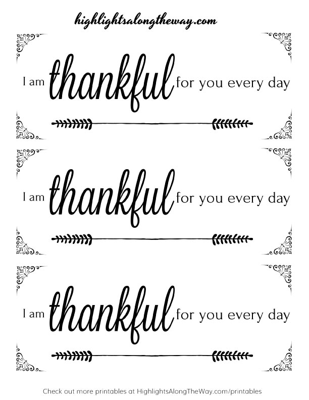 Free Thanksgiving printables individual Thankful Tree kit