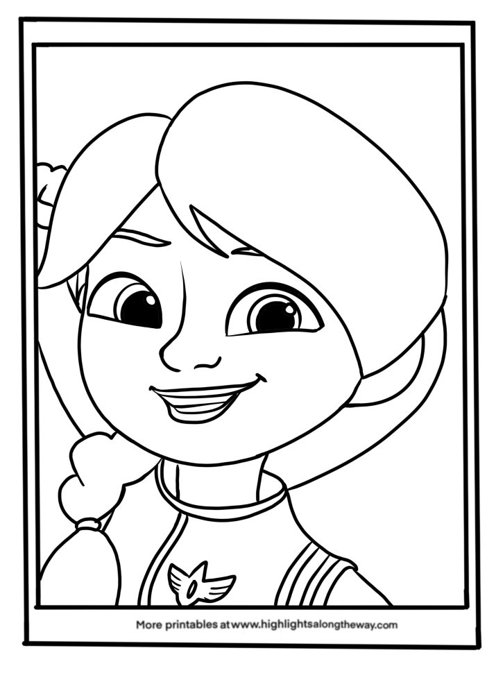 violet firebuds coloring page