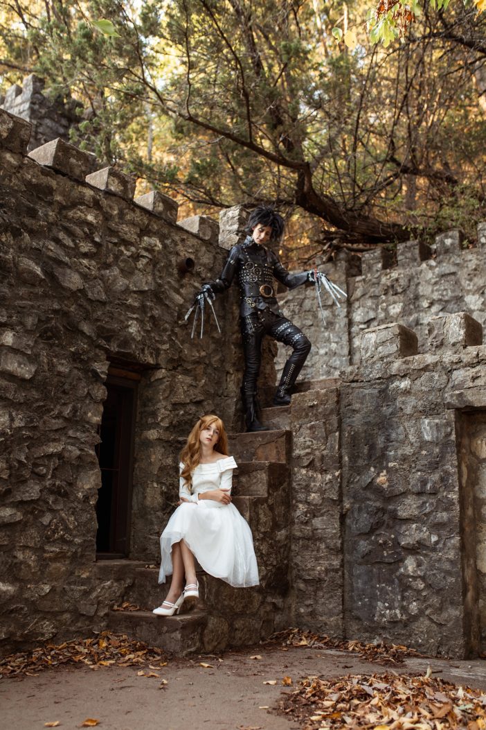 perfect kim and edward scissorhands couple costume for comic con