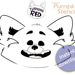 panda pumpkin stencil