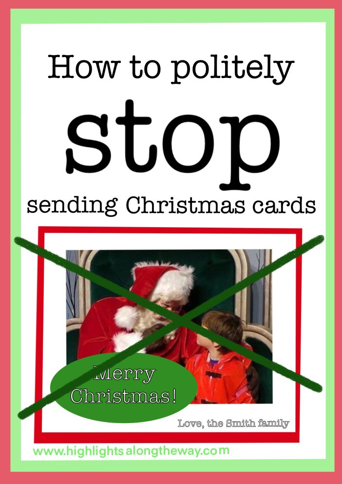 how to politely stop sending christmas cards