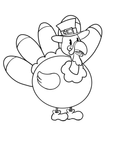 Turkey cartoon free instant download coloring page for Thanksgiving harvest