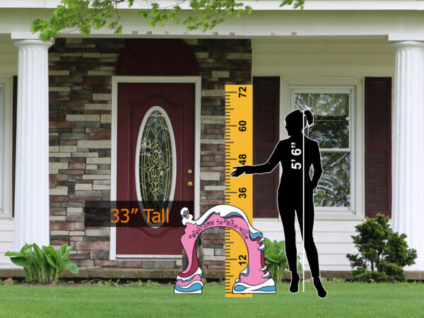 mini  whoville sign lawn decor