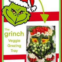 Grinch Veggie grazing Tray for Whoville themed party