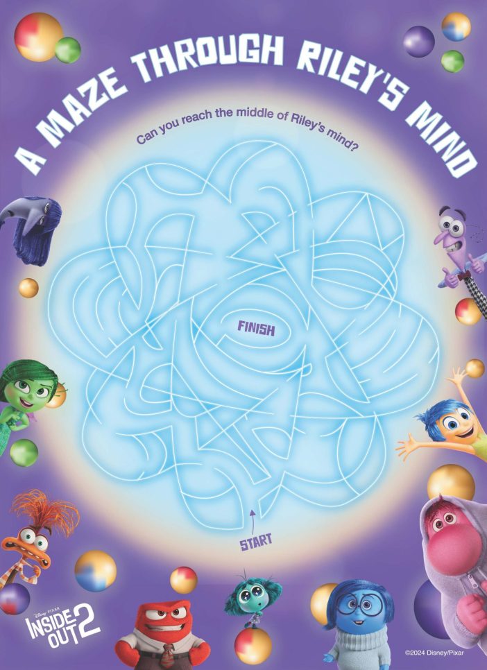 Inside Out maze activity