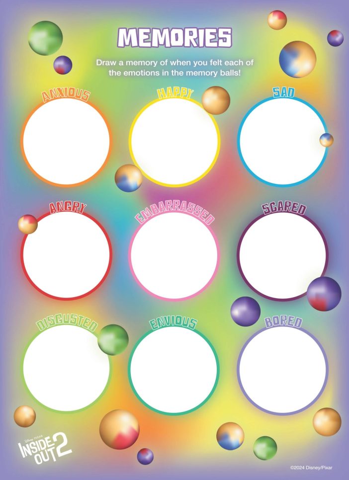 Inside Out printable memory activity