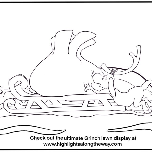 Max the dog from Grinch Who Stole Christmas coloring page