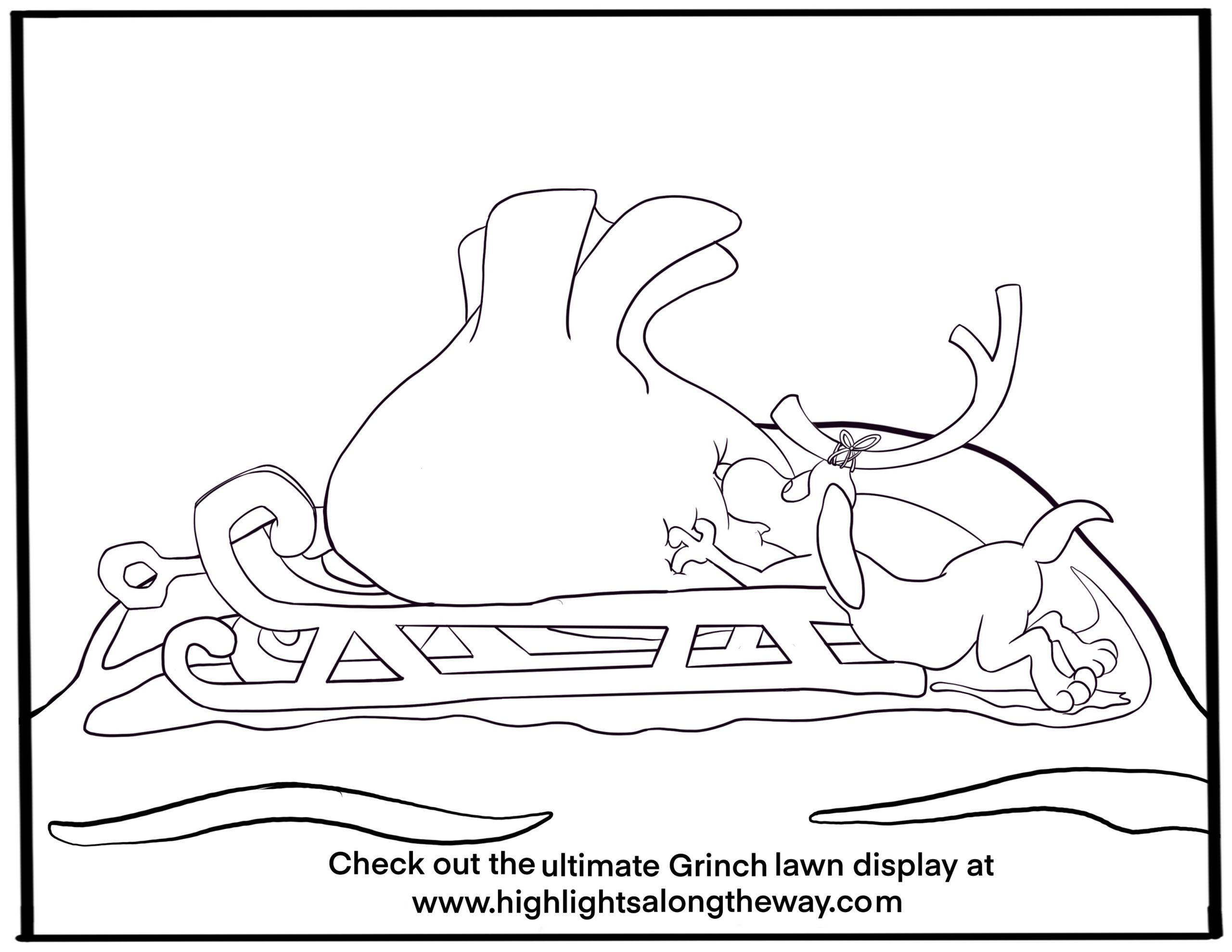 grinch dog coloring pages