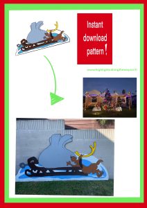 Max dog Grinch Lawn Display with Sleigh Instant Download pattern to do it yourself
